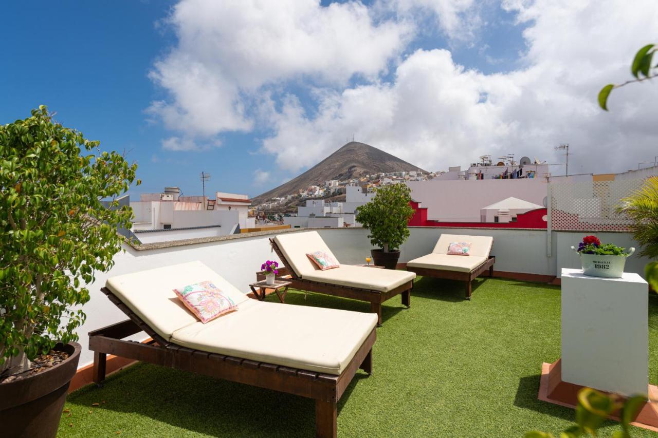 The Yellow House - Solarium - Climatized Pool Galdar Bagian luar foto