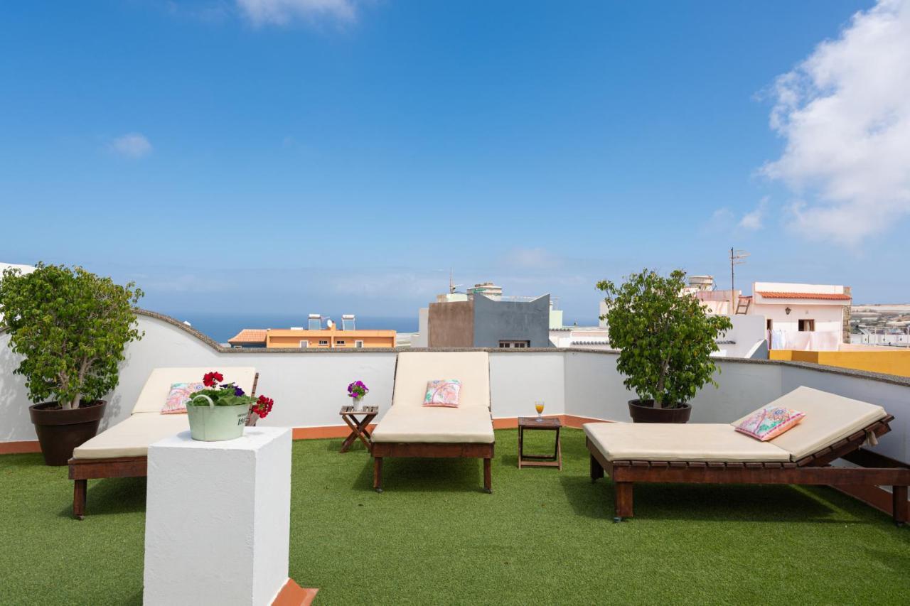 The Yellow House - Solarium - Climatized Pool Galdar Bagian luar foto